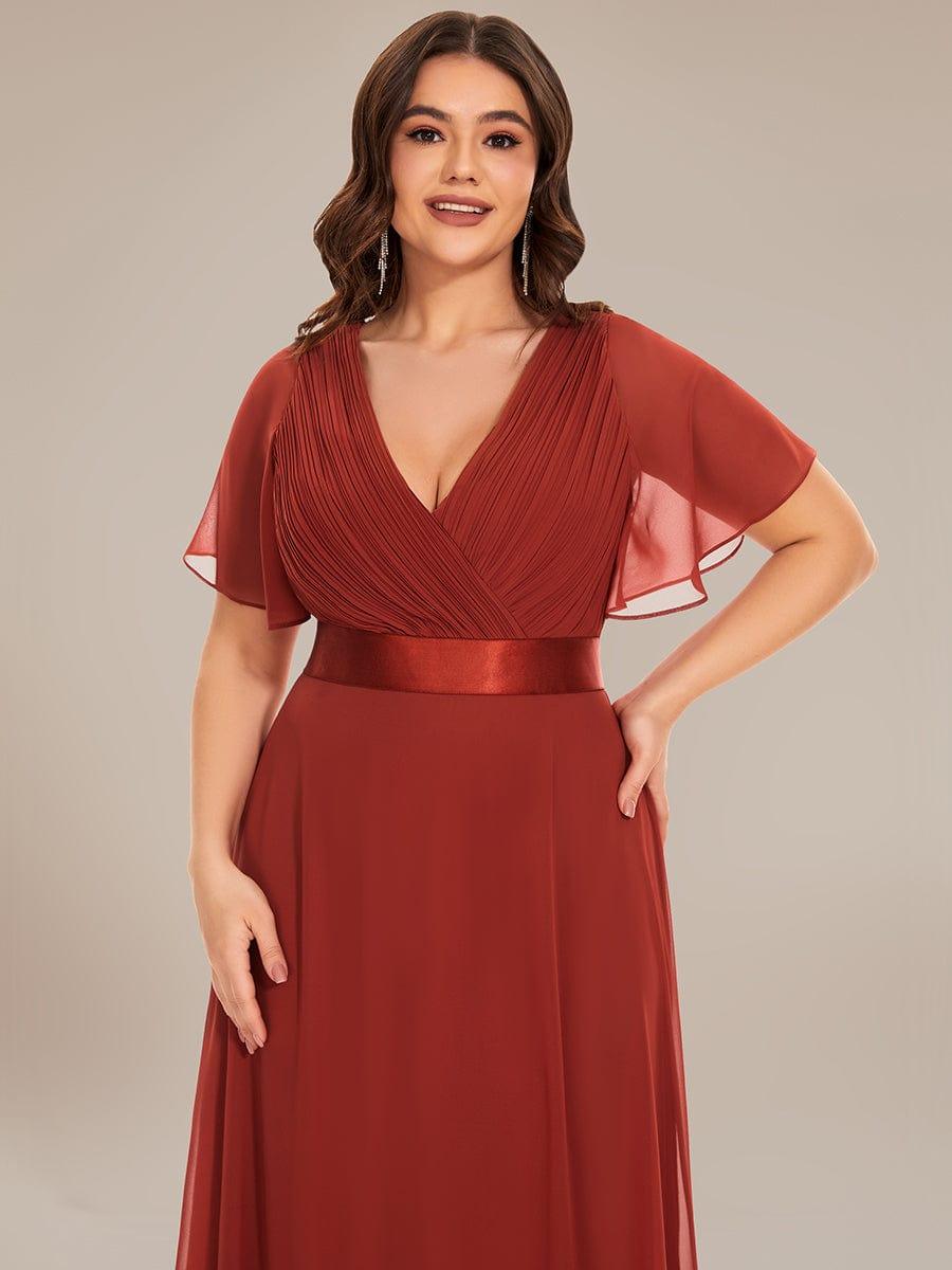 Vestido Maxi de Dama de Honor con Cintura Imperio