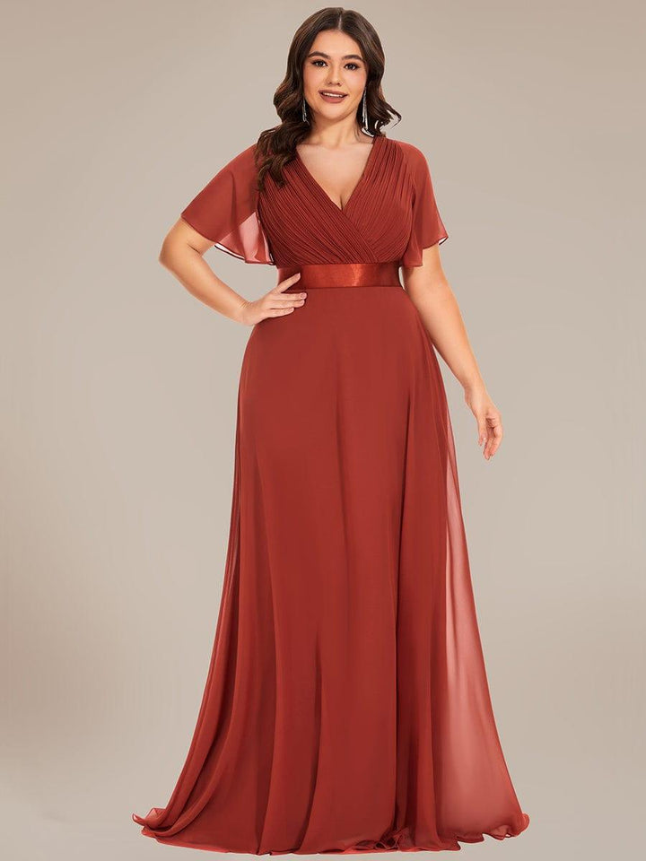 Vestido Maxi de Dama de Honor con Cintura Imperio