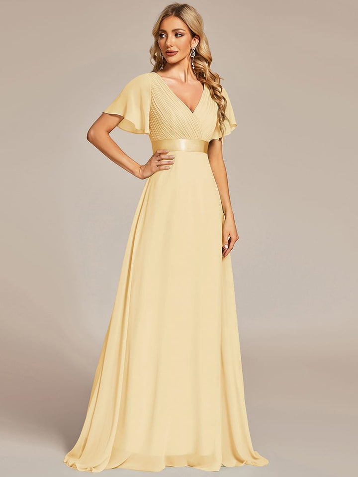 Vestido Maxi de Dama de Honor Monica con Cintura Imperio