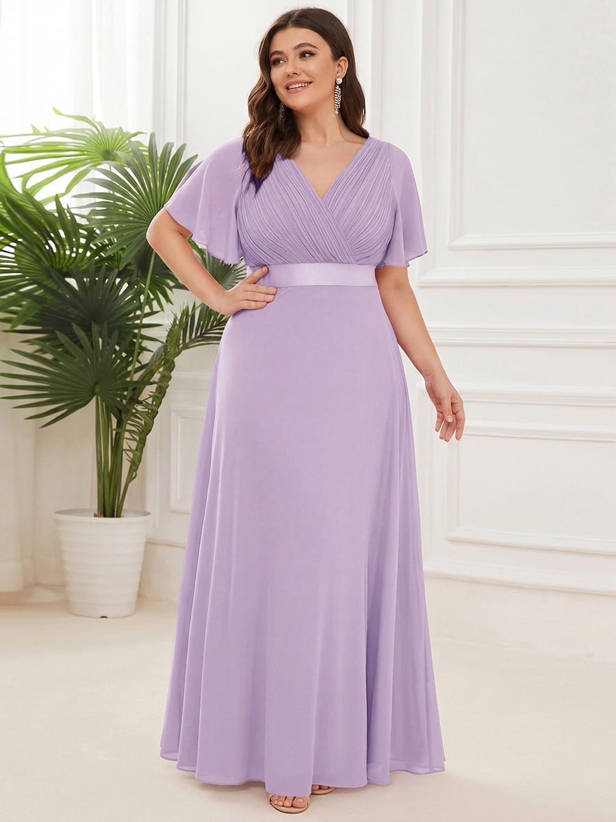 Vestido Maxi de Dama de Honor con Cintura Imperio