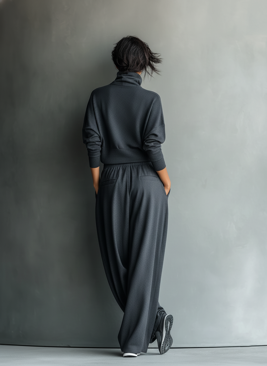 Pantalones de Punto Amplios