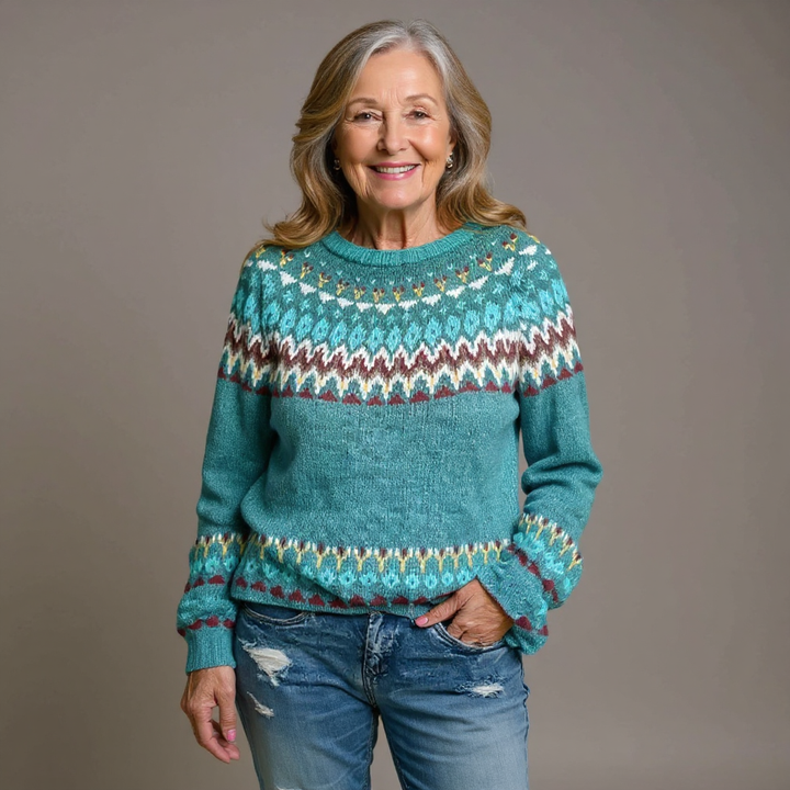 Gloria | Jersey de punto tipo isla vintage