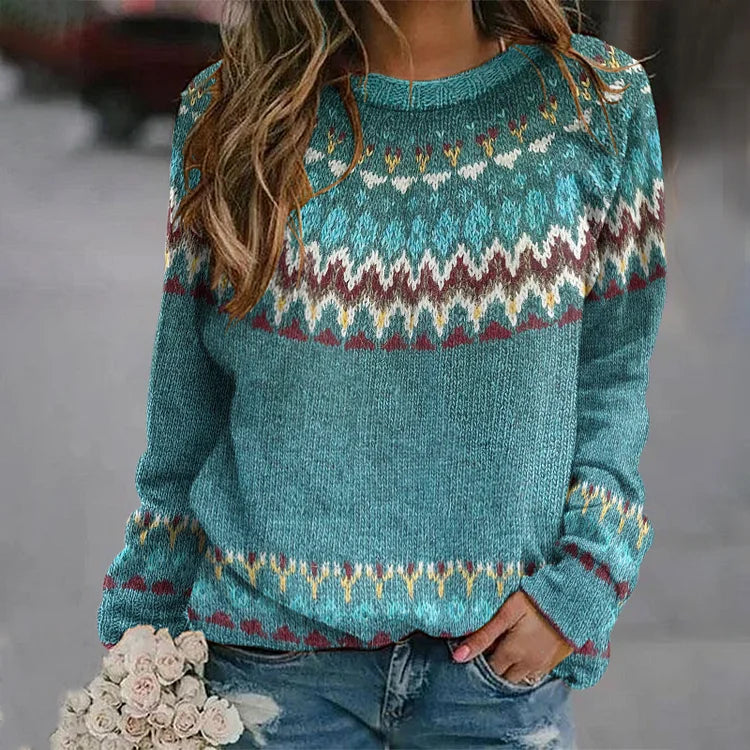 Gloria | Jersey de punto tipo isla vintage