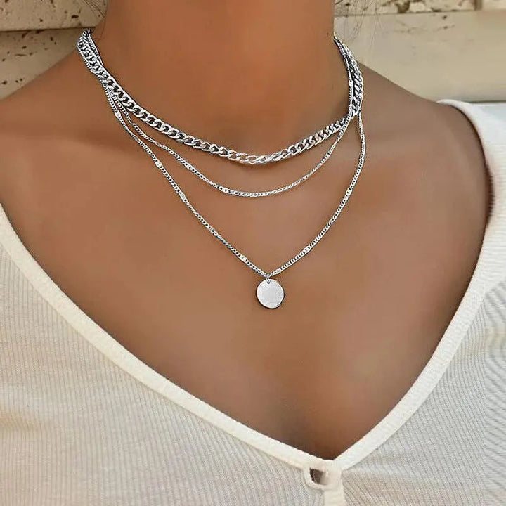 Collar bañado en oro y plata