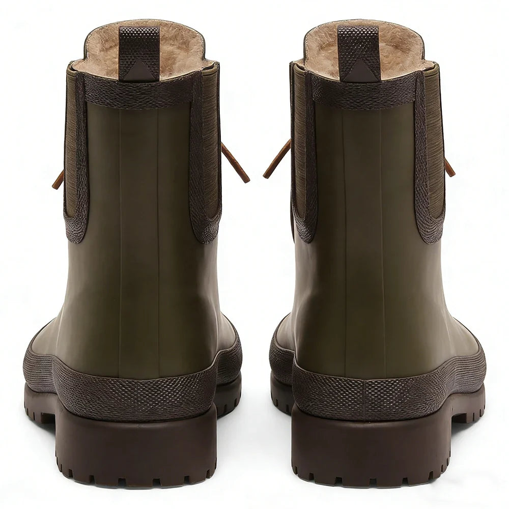 Sofía™ | Botas de lluvia Chelsea impermeables con forro de felpa