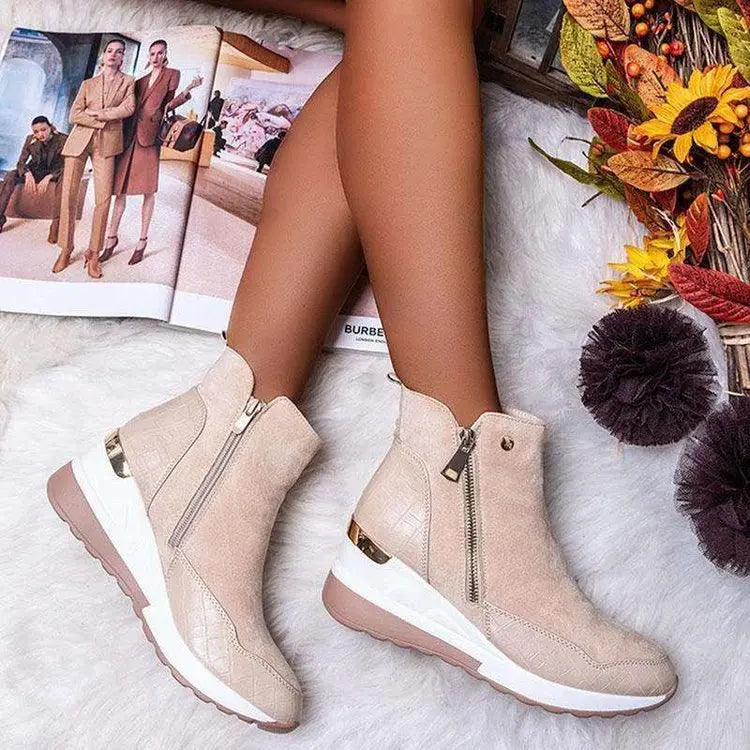 Gabriela™ | Botas deportivas de tacón alto con cuña, para mujer