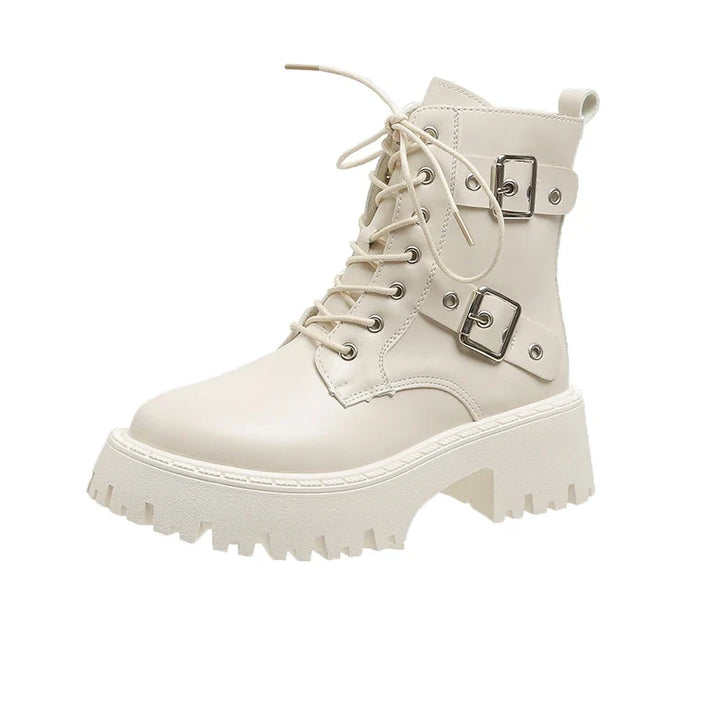 Elena™ | Botines con cordones de plataforma, estilo moderno