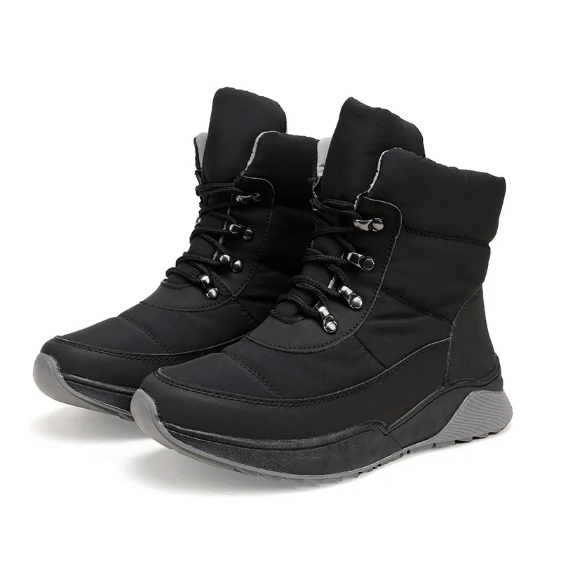 Marta™ | Botas de nieve de media caña con estampado de copos