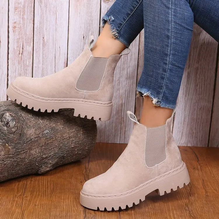Carmen™ | Botines de terciopelo con plataforma