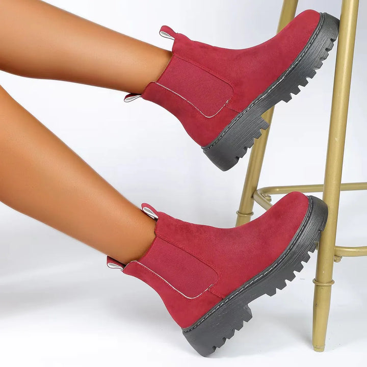 Carmen™ | Botines de terciopelo con plataforma