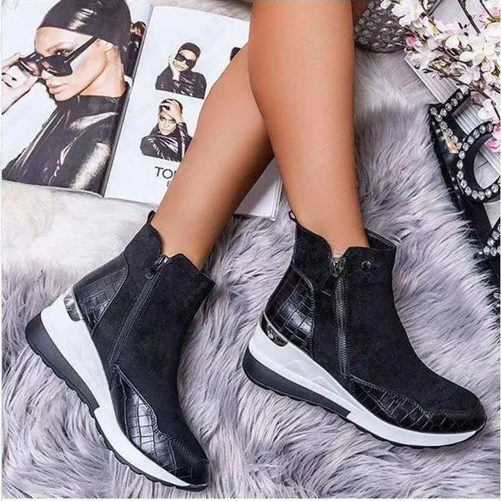 Gabriela™ | Botas deportivas de tacón alto con cuña, para mujer