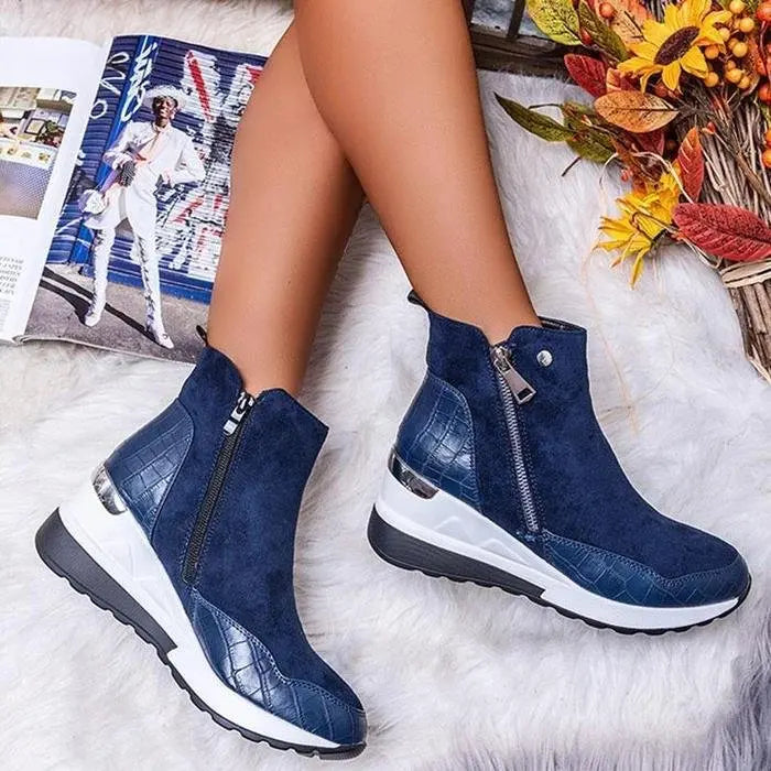 Gabriela™ | Botas deportivas de tacón alto con cuña, para mujer
