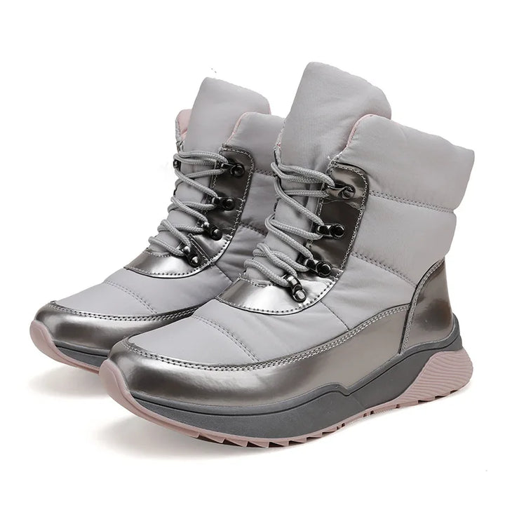 Marta™ | Botas de nieve de media caña con estampado de copos