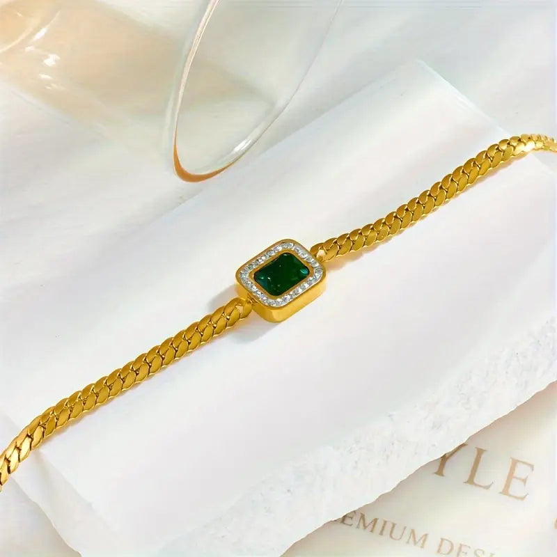Collar verde Joana Grøn con esmeralda