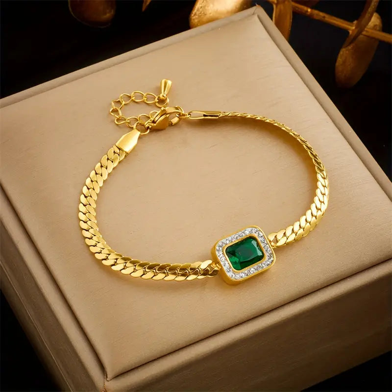 Collar verde Joana Grøn con esmeralda