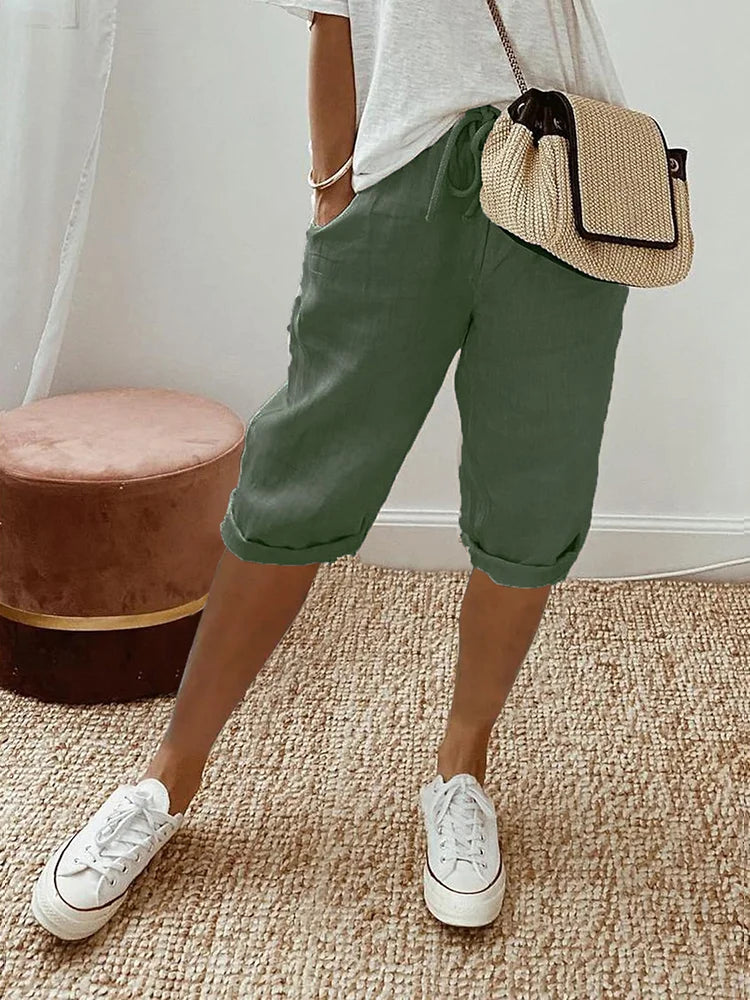Marta™ | Shorts de algodón y lino para mujer
