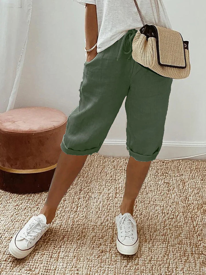 Marta™ | Shorts de algodón y lino para mujer