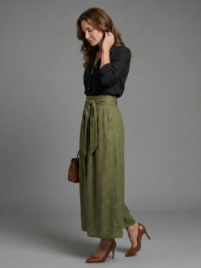 Gabriela™ | Conjunto de dos piezas con falda midi