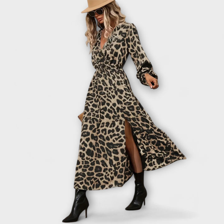 Natalie - Vestidos elegantes con estampado de leopardo
