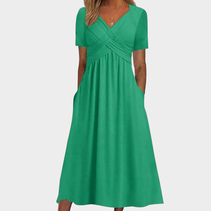 Isadora™ | Elegante vestido midi de corte A