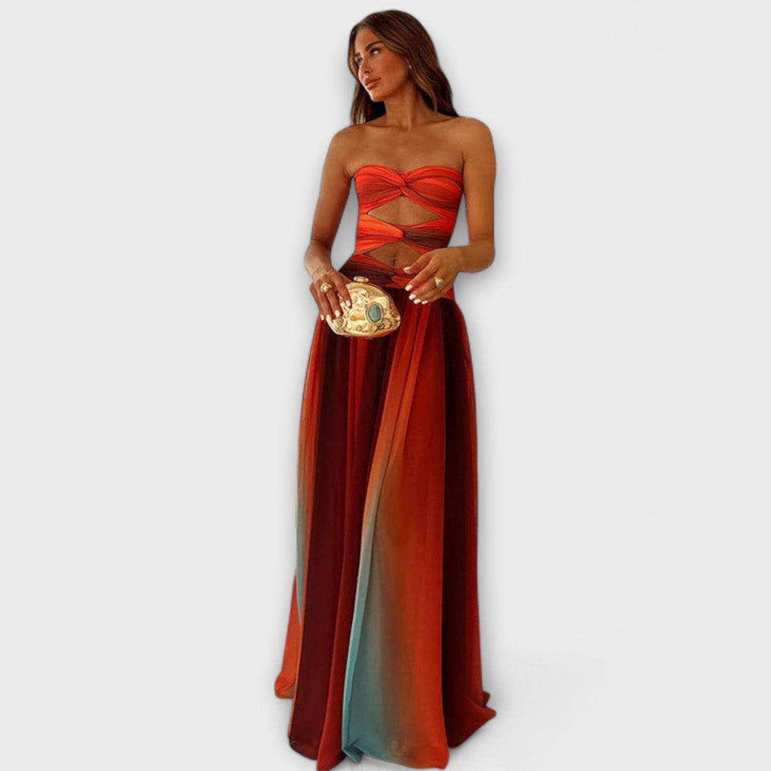 Laney - Vestido maxi sin tirantes