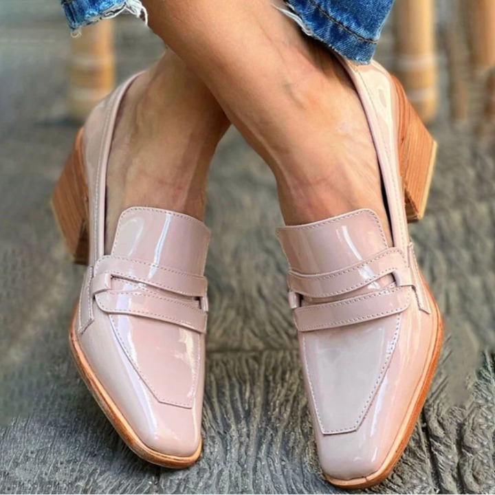Olga™ - Mocasines de piel rosas