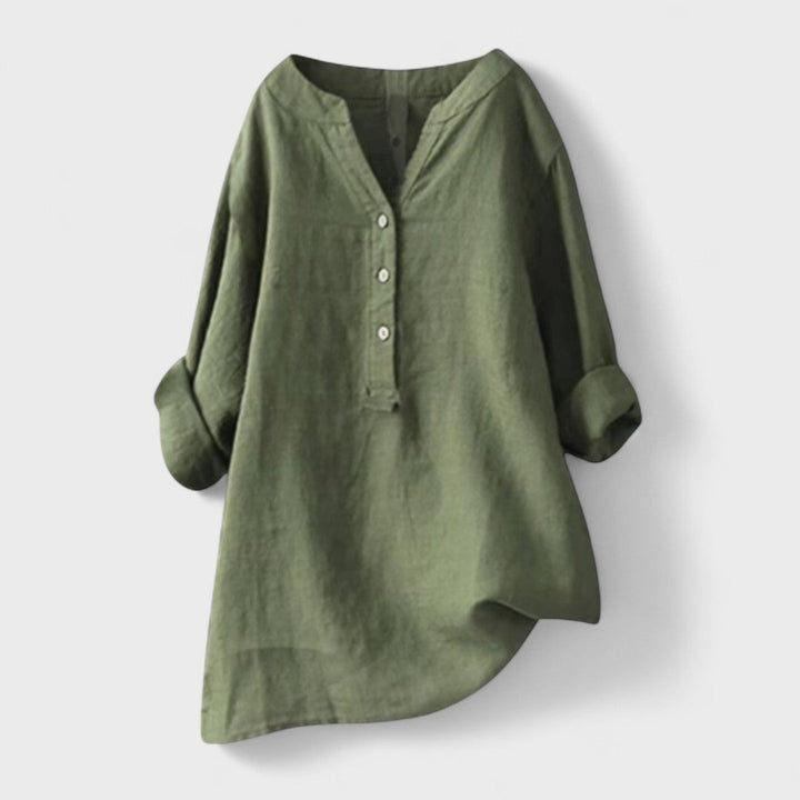 Freja - Camisa cómoda con botones