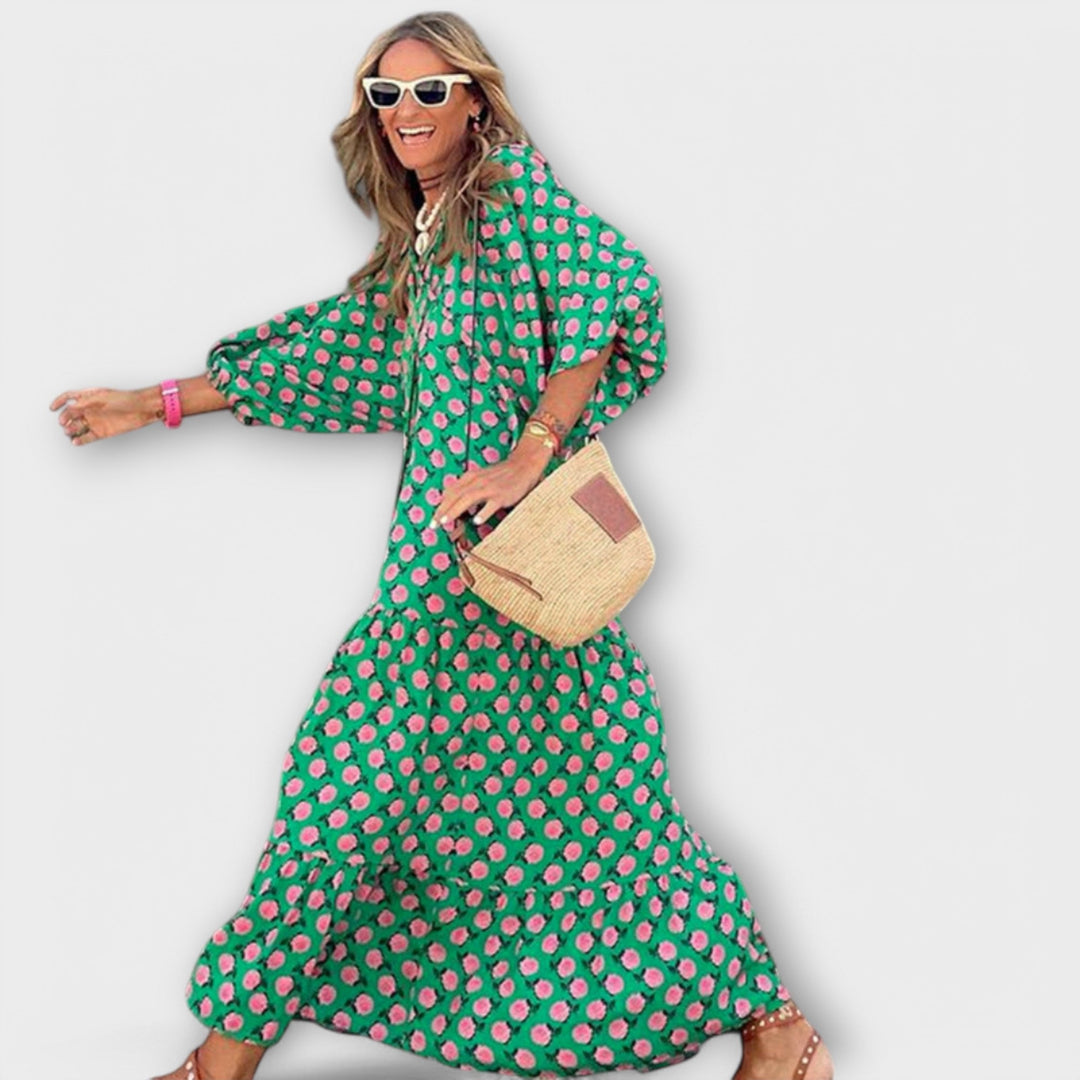 Vestidos maxi geométricos elegantes