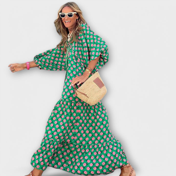 Vestidos maxi geométricos elegantes