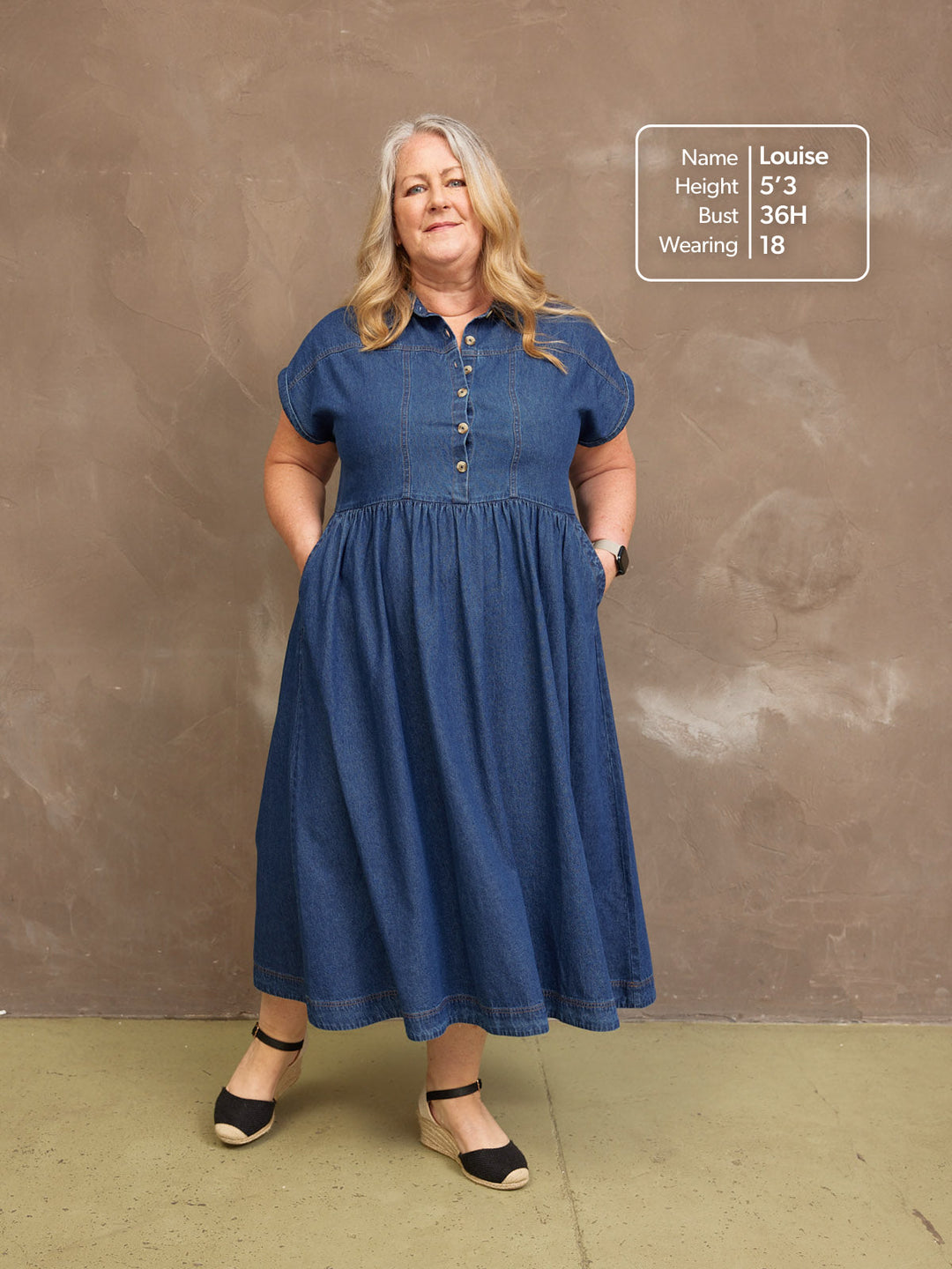 Vestido Vaquero Midi Rhiona - Azul Oscuro
