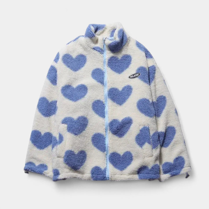 Maja – Chaqueta reversible con corazones