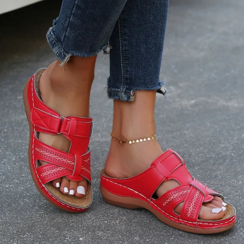 Gaia™ | Sandalias ortopédicas vintage de cuña para mujer