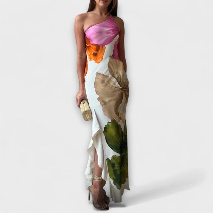 Sapphire - Vestido maxi elegante con patchwork