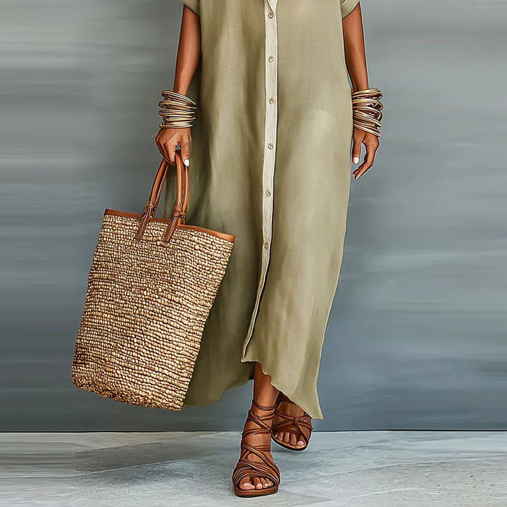 Anastasa™ | Vestido Largo Tipo Camisa