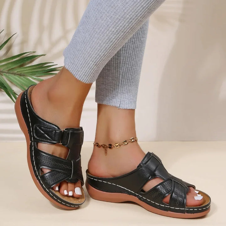 Gaia™ | Sandalias ortopédicas vintage de cuña para mujer