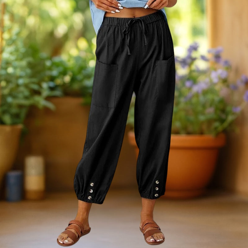 Zara™ | Pantalones harem recortados con cordón