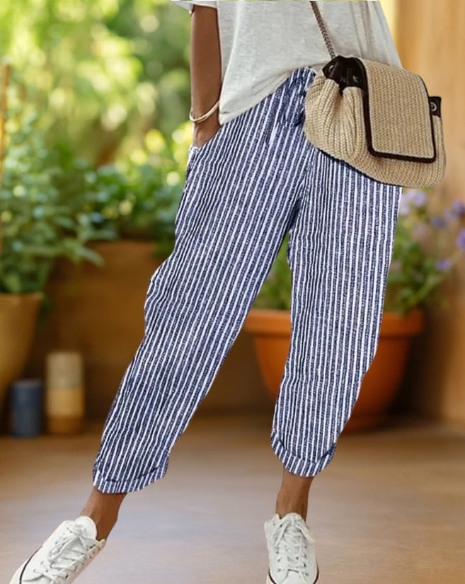 Marlowe™ | Pantalones de rayas con cordón
