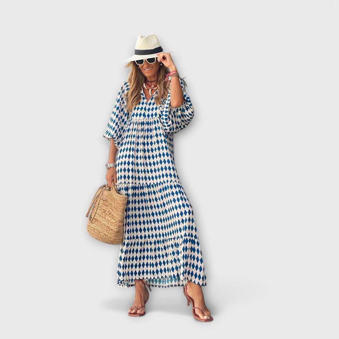 Vestidos maxi geométricos elegantes
