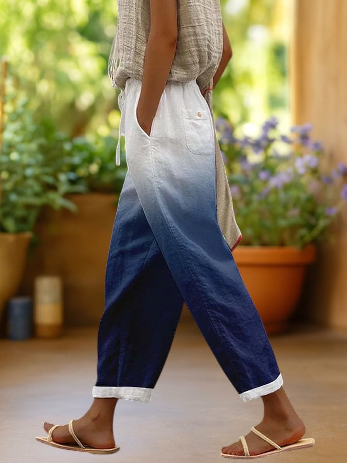 Soleil™ | Pantalones tobilleros con estampado bohemio