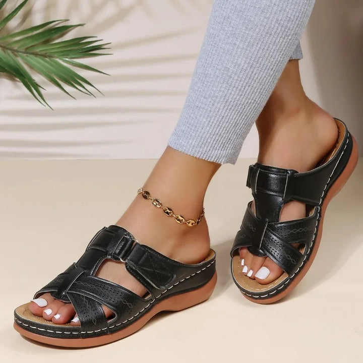 Gaia™ | Sandalias ortopédicas vintage de cuña para mujer