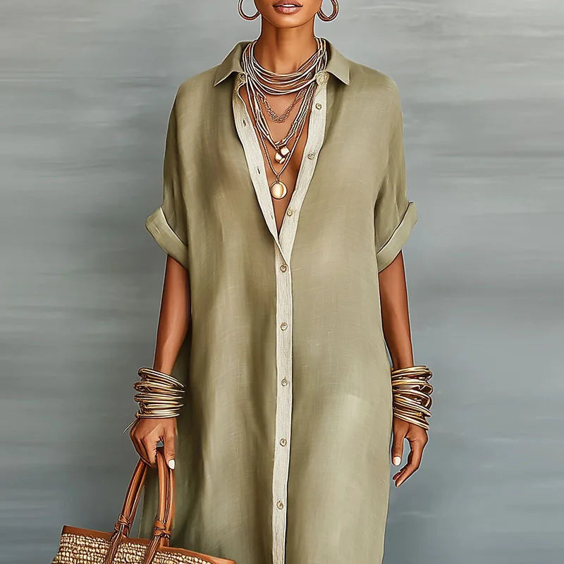 Anastasa™ | Vestido Largo Tipo Camisa