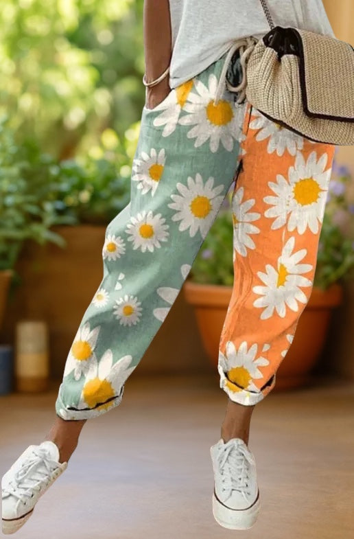 Soleil™ | Pantalones tobilleros con estampado bohemio