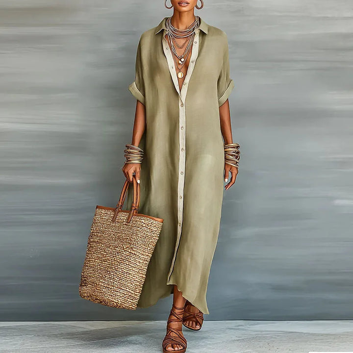 Anastasa™ | Vestido Largo Tipo Camisa