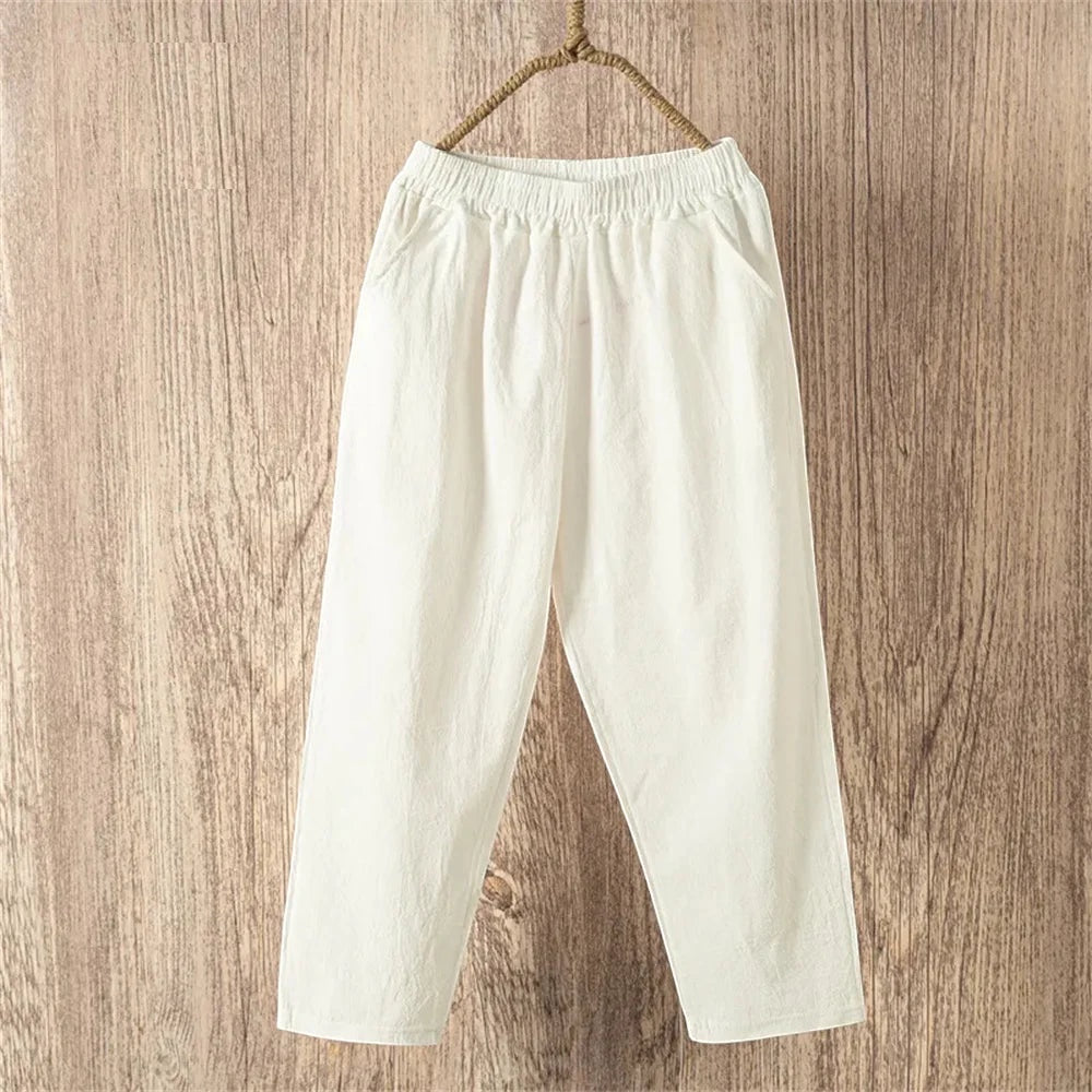 Harlow™ | Capri de lino de pierna ancha