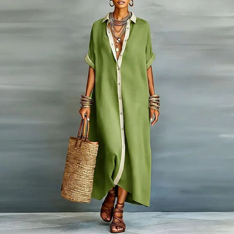 Anastasa™ | Vestido Largo Tipo Camisa
