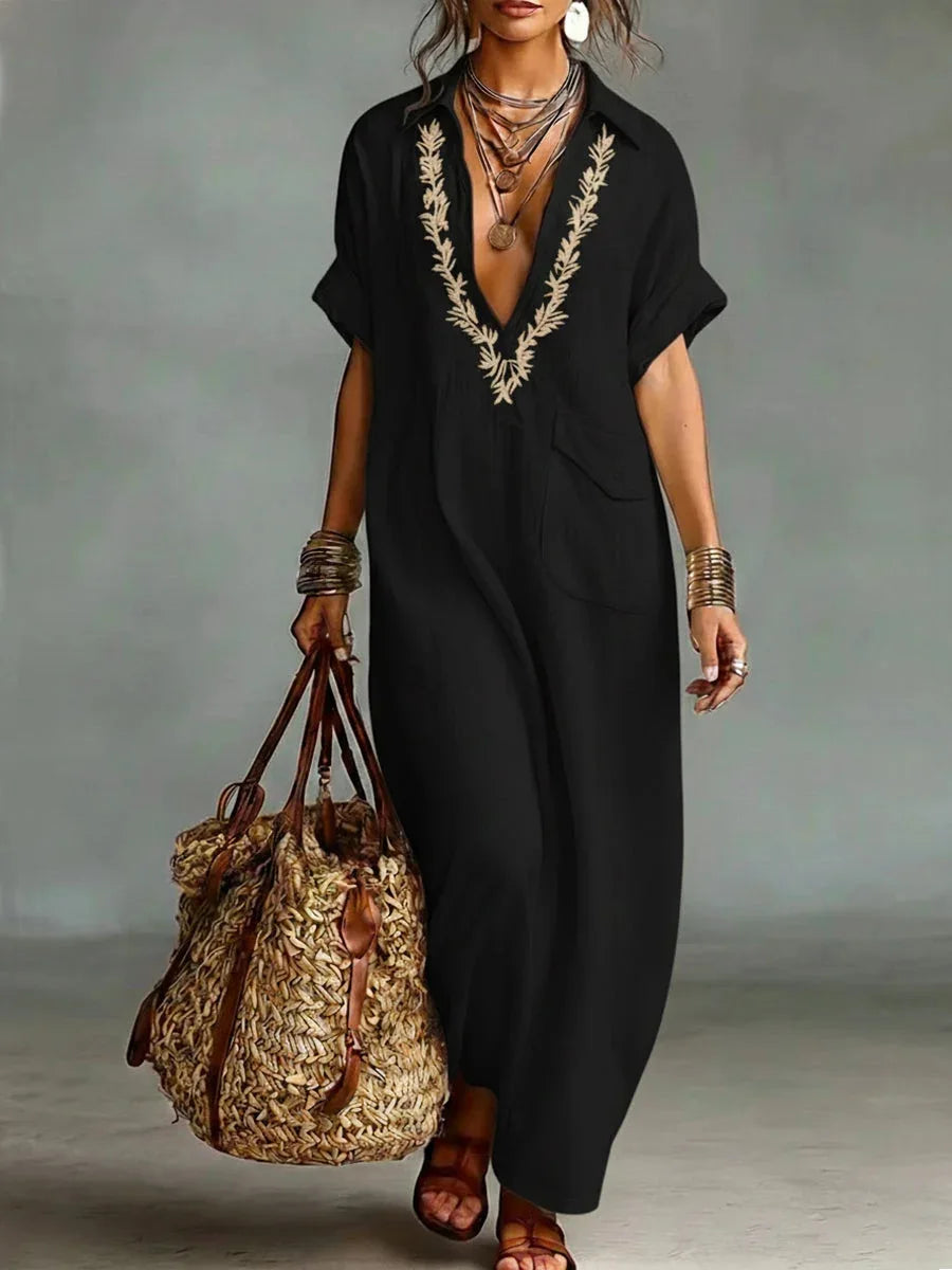 Marta | Vestido maxi bohemio con diseño floral