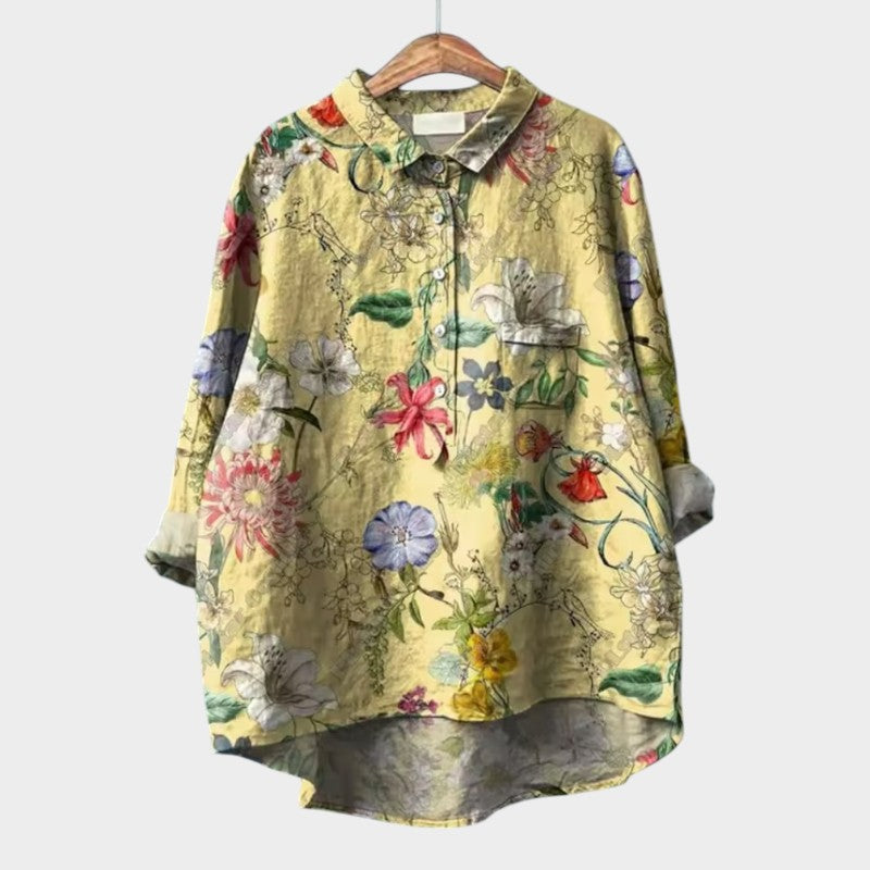 Livia | Blusa premium con detalles de encaje