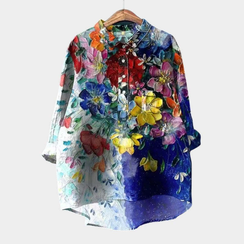 Lena | Blusa premium con bordados florales