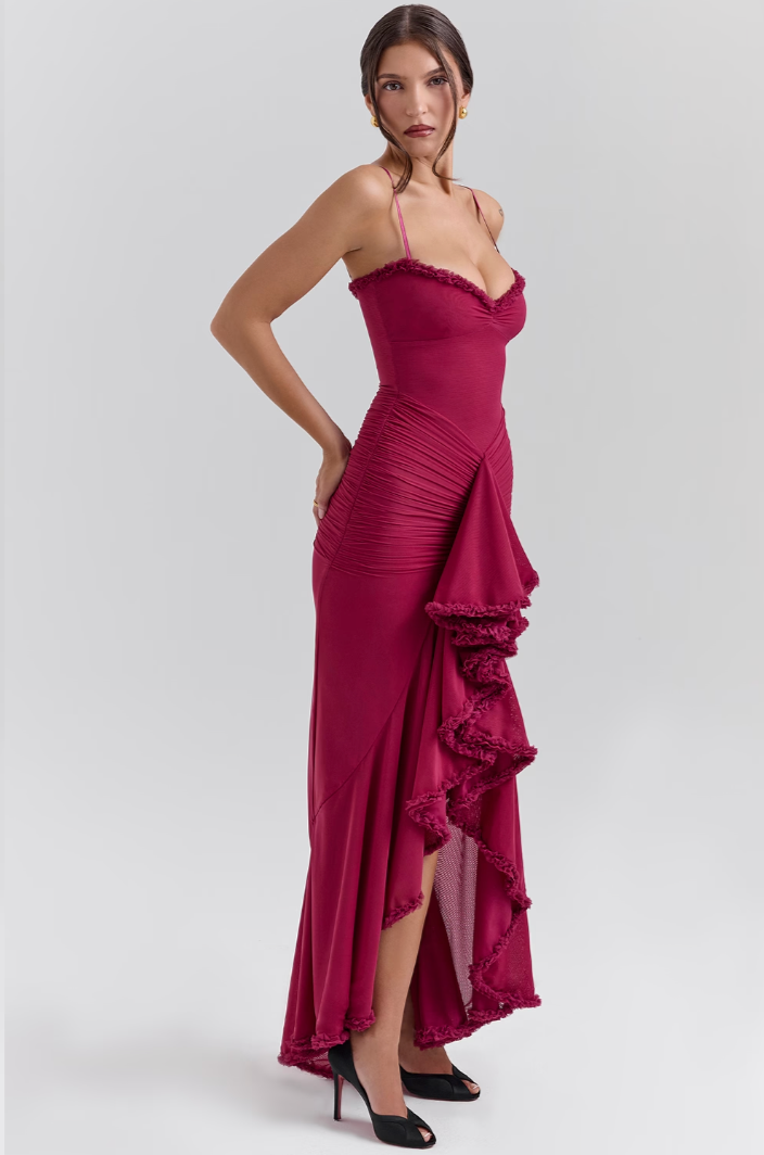 Edith - Encantador Vestido con Detalles de Volantes