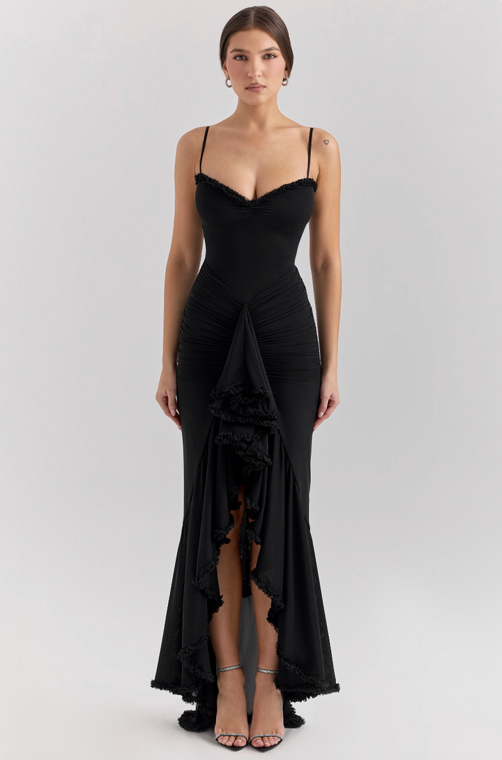 Edith - Encantador Vestido con Detalles de Volantes